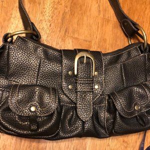 blue Leather Shoulder Bag